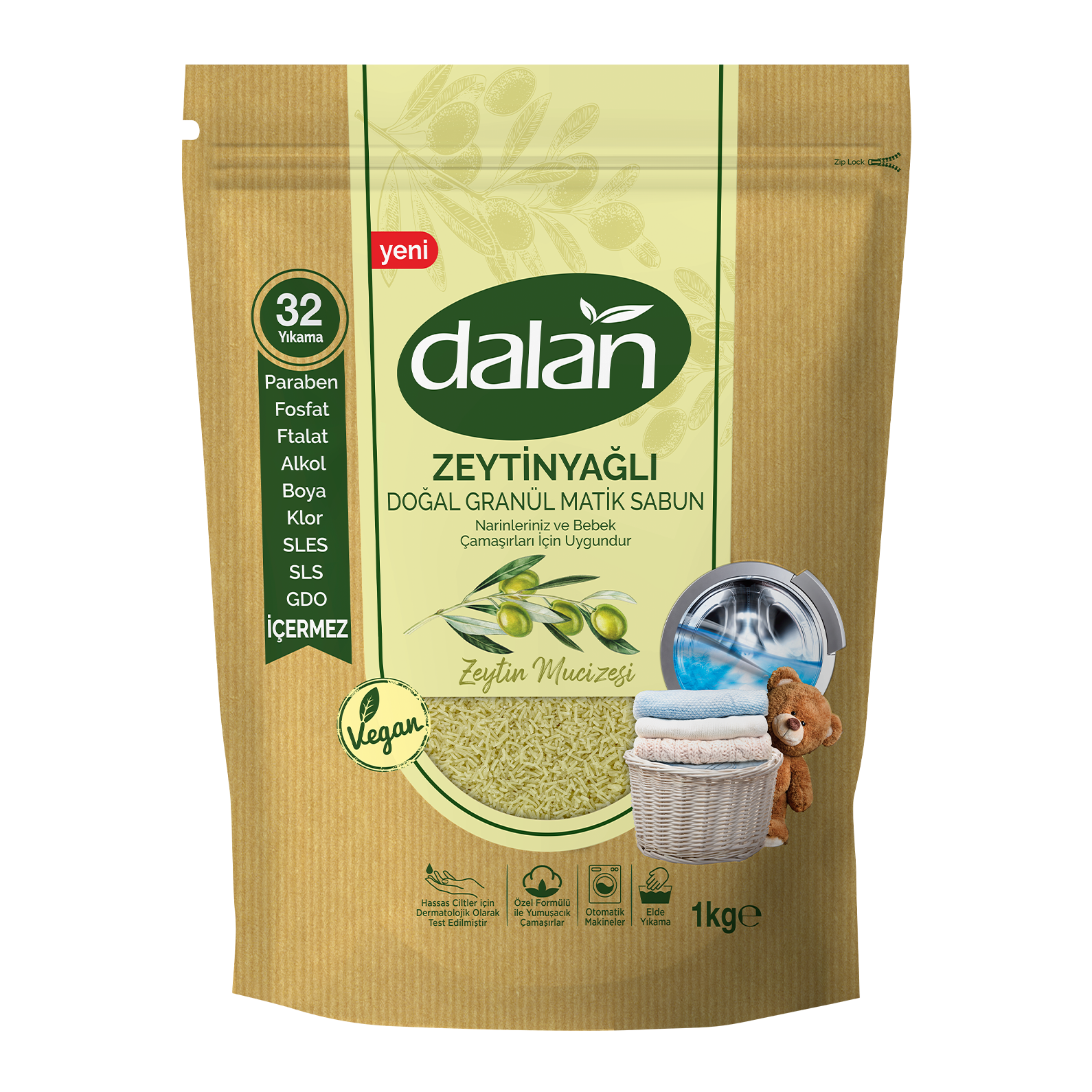 Dalan Zeytinyağlı Doğal Granül Matik Sabun Zeytin Mucizesi